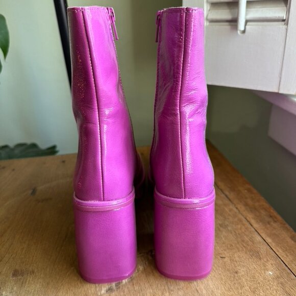 Free People Ruby Shine Platform Boot - Pink Size 38 - Picture 3 of 6